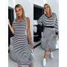 Compleu dama 2 piese cu dungi KOMPLET 3711-23