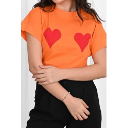 Tricou dama bumbac 2inimi 1495
