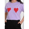 Tricou dama bumbac 2inimi 1495