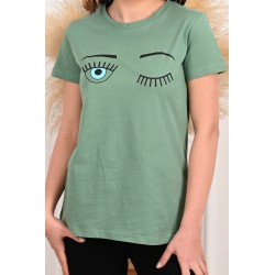 Tricou dama bumbac Blue Wink 1206