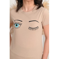 Tricou dama bumbac Blue Wink 1206