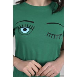 Tricou dama bumbac Blue Wink 1206