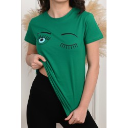 Tricou dama bumbac Blue Wink 1206