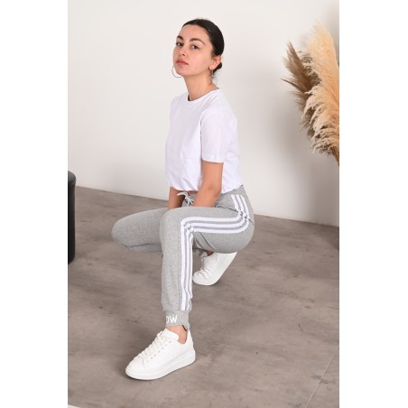 Pantalon dama bumbac cu 3 dungi Blow 8383