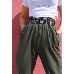 Pantalon dama cu banda elastica Ripplab 6202