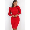 Rochie dama bumbac tetra cu volanase 9467