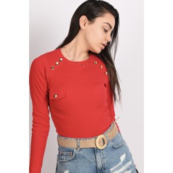 Bluza dama bumbac tetra cu nasturi 1044