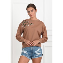 Bluza dama bumbac Flowers 1323-23