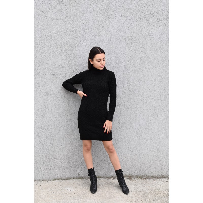 Rochie dama tricotata cu cordon 2102