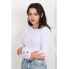 Bluza dama bumbac tetra cu decolteu 1379-23