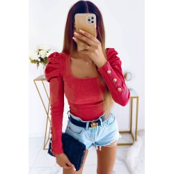 Bluza dama bumbac tetra cu decolteu 1369