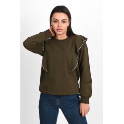 Bluza dama bumbac volan tull 1440-23