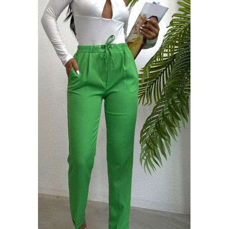 Pantalon dama casual cu siret 6199-23