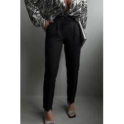 Pantalon dama casual cu siret 6199-23