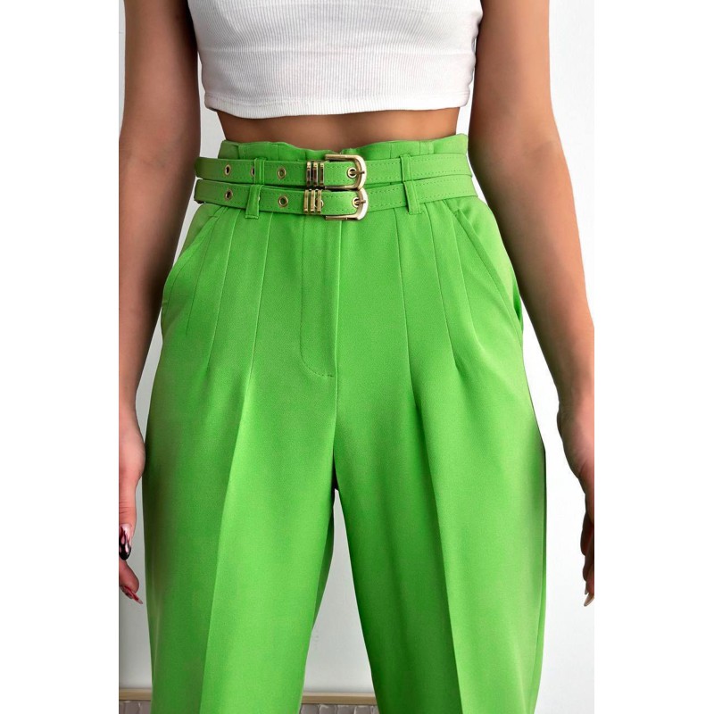 Pantalon dama office cu curele 6208-23