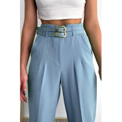 Pantalon dama office cu curele 6208-23