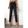 Pantalon dama office cu curele 6208-23