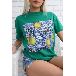 Tricou dama bumbac Lemons 1539