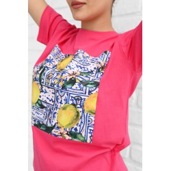 Tricou dama bumbac Lemons 1539