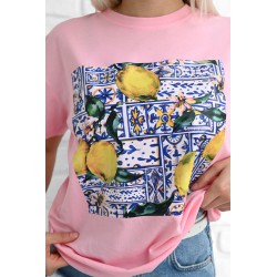 Tricou dama bumbac Lemons 1539