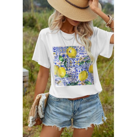 Tricou dama bumbac Lemons 1539