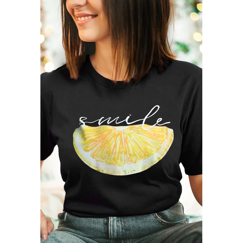 Tricou dama bumbac Lemon Smile 1542