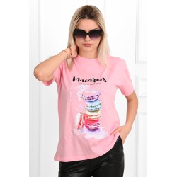 Tricou dama bumbac Macarons 1550
