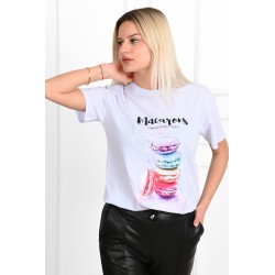 Tricou dama bumbac Macarons 1550