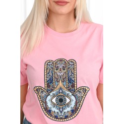 Tricou dama bumbac Hamsa Hand 1548