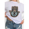 Tricou dama bumbac Hamsa Hand 1548