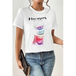 Tricou dama bumbac Macarons 1550