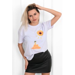 Tricou dama bumbac Crizantema 1547
