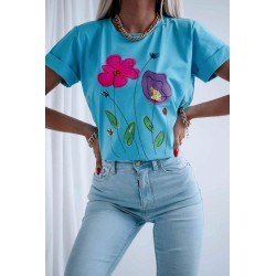 Tricou dama cu imprimeu floral 1530