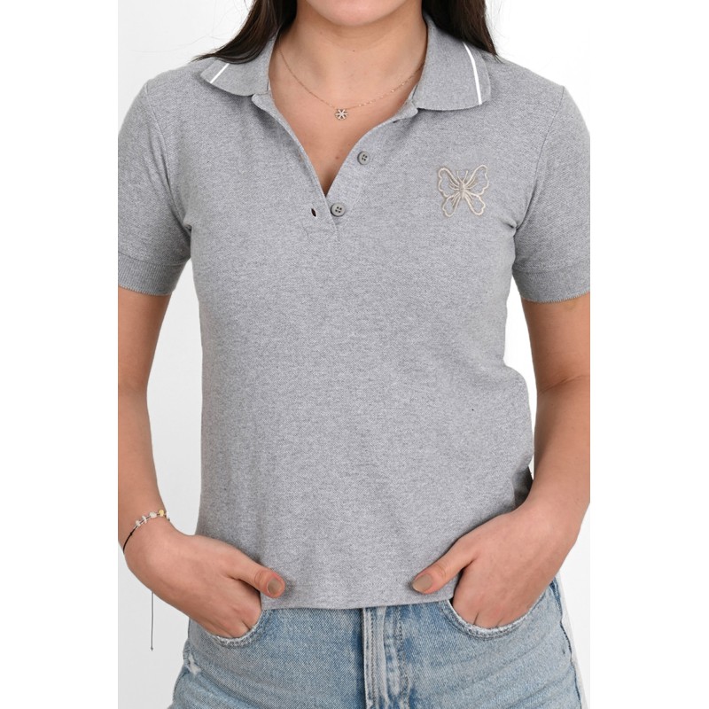 Tricou dama polo Fluture 1466