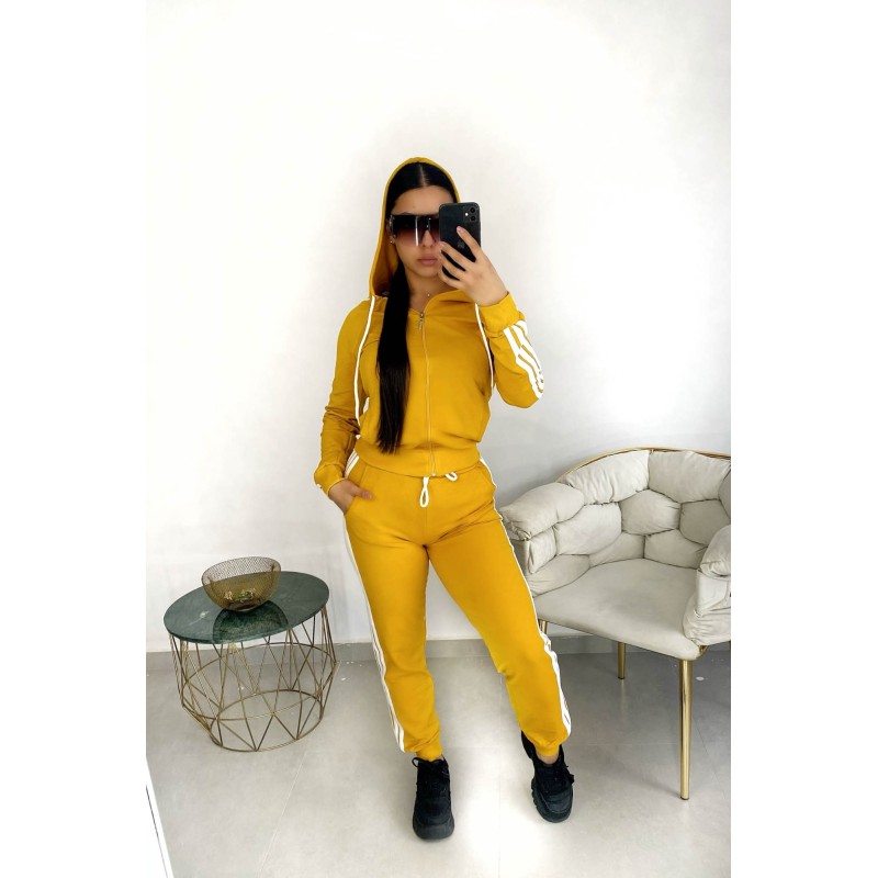 Trening dama bumbac cu 3 dungi 3047-22