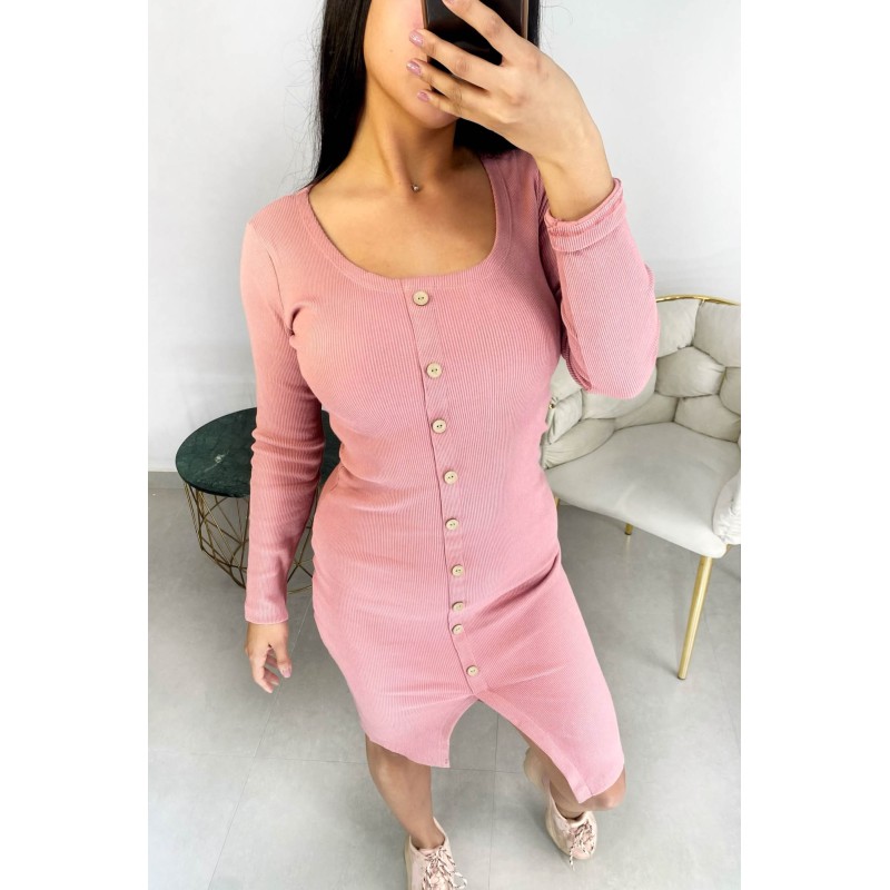 Rochie dama bumbac cu nasturi 8484