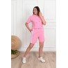 Trening dama marimi mari cu dungi si pantaloni scurti 3768-23