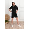Trening dama marimi mari cu dungi si pantaloni scurti 3768-23