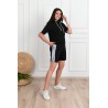 Trening dama marimi mari cu dungi si pantaloni scurti 3768-23