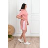 Trening dama marimi mari cu dungi si pantaloni scurti 3768-23