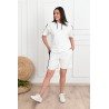 Trening dama marimi mari cu dungi si pantaloni scurti 3768-23