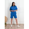Trening dama marimi mari cu dungi si pantaloni scurti 3768-23