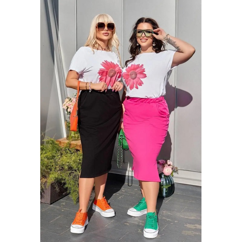 Set marimi mari din bumbac cu fusta si tricou  - 8029