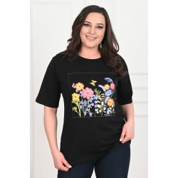 Tricou dama marimi mari Floral Frame 1571-23