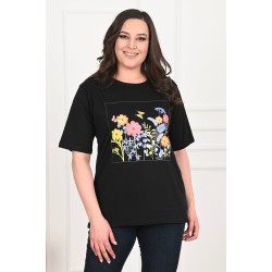 Tricou dama marimi mari Floral Frame 1571-23
