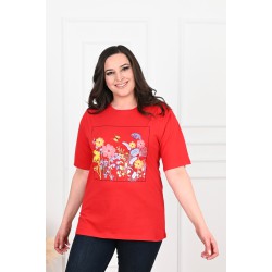 Tricou dama marimi mari Floral Frame 1571-23