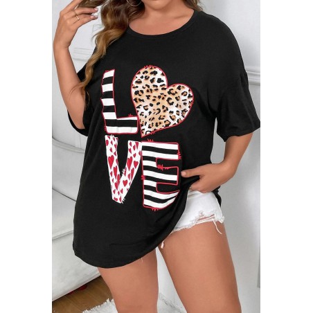 Tricou dama marimi mari Love Print 1577-23