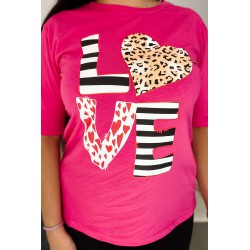 Tricou dama marimi mari Love Print 1577-23