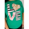 Tricou dama marimi mari Love Print 1577-23
