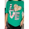 Tricou dama marimi mari Love Print 1577-23